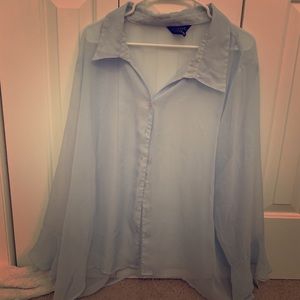 Plus Size Baby Blue Top